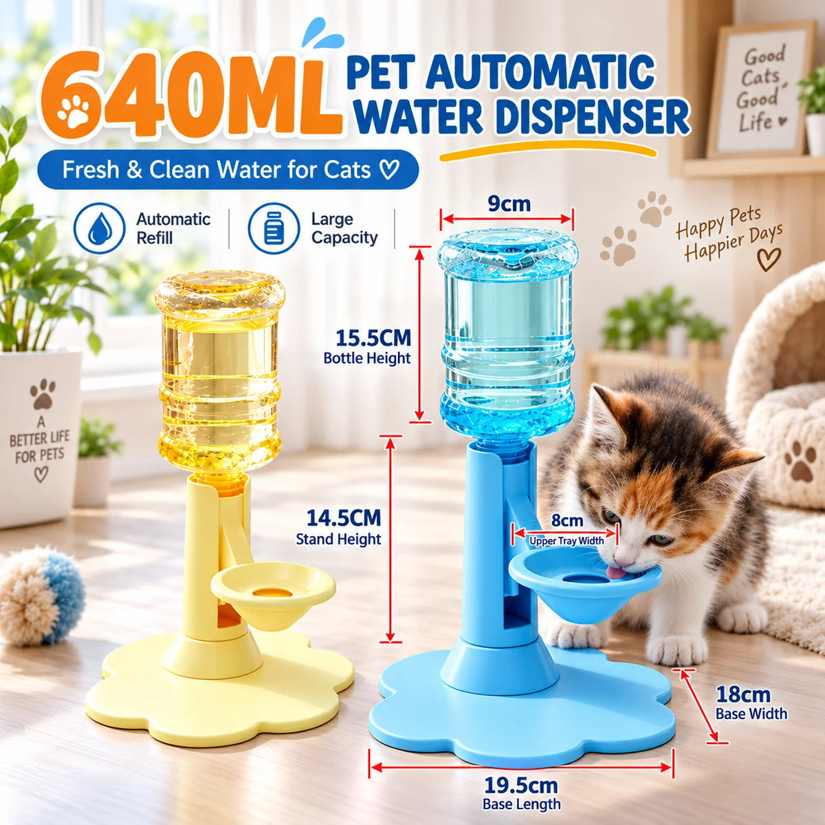 Self-Reffilling Pet Water Dispenser